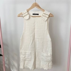 Zara | Cream tweed dress | size S